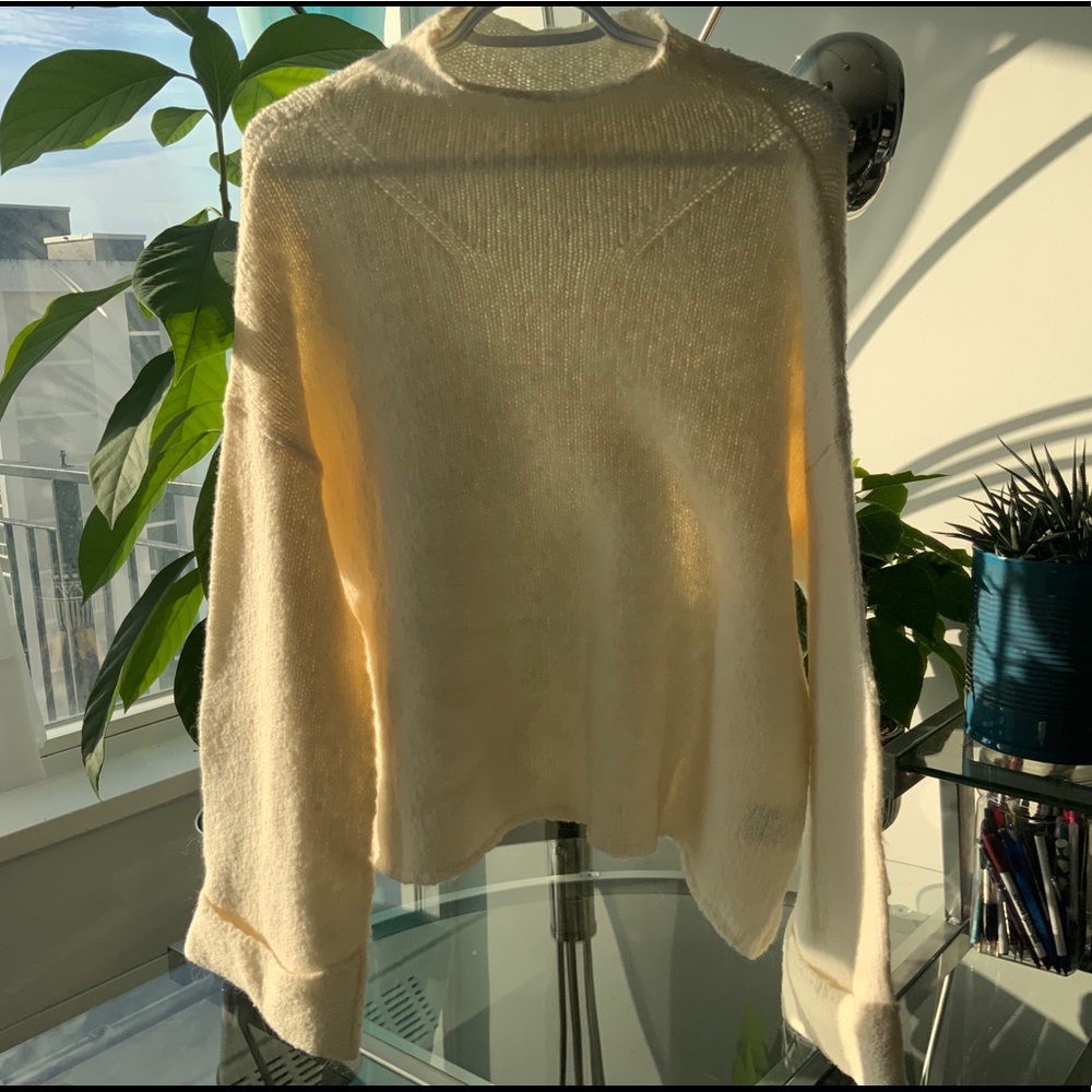 Anthropologie White Sweater